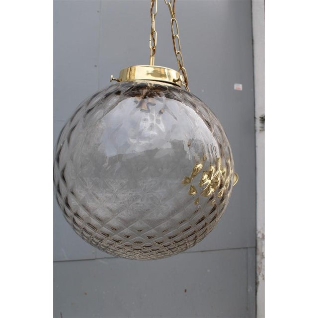 Big Grey Ball Murano Chandelier from Venini, 1960s For Sale - Image 6 of 14