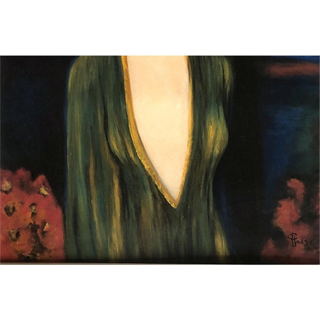 C. Janse, Art Deco Portrait of a Woman, 1920s-1940s, Gouache For Sale - Image 4 of 9