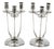 Silver Candlesticks with Circular Bases, Set of 2 For Sale