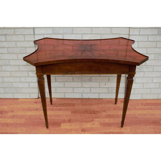 Chippendale Vintage Baker Furniture Federal Style Inlaid Side Table For Sale - Image 3 of 12