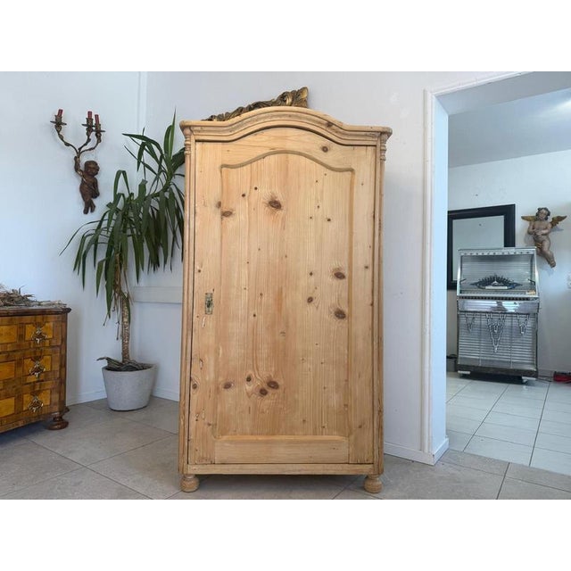 Gründerzeit Farmhouse 1-Door Cupboard in Wood For Sale - Image 5 of 18