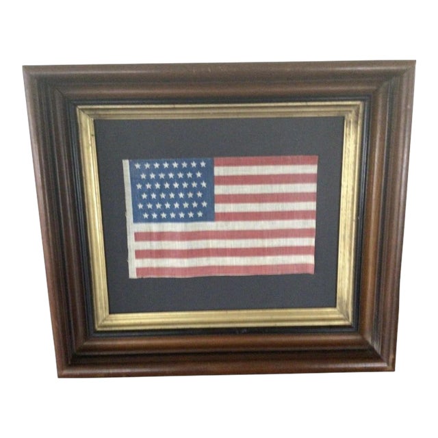 1930s Vintage 45 Star American Flag 1896- 1907 Utah For Sale