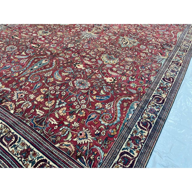 Persian Antique N.east Persian Rug , 10'7" X 15'8" For Sale - Image 3 of 11
