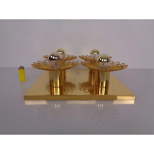 Space Age Gilt Brass Sconce by Joseph Brumberg, Germany, 1960s For Sale - Image 9 of 17