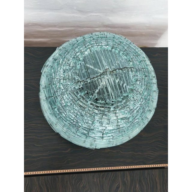 Green Vintage Hand-Assembled Glass Tao Table Lamp, Italy, 1960s For Sale - Image 8 of 11