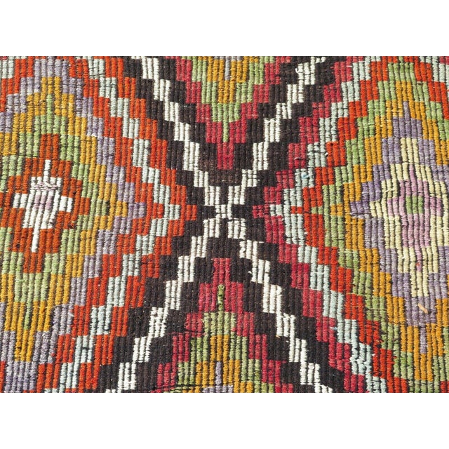 1960s Timeless Handmade Embroidered Nomadic Kilim - 80"x135" For Sale - Image 5 of 12