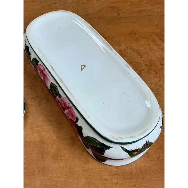 Rose Vintage Rose Motif Porcelain Trinket Box For Sale - Image 8 of 12