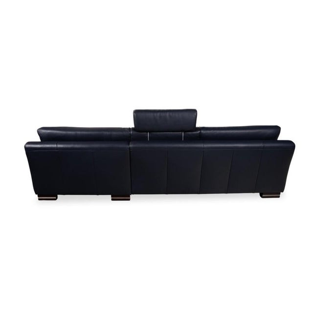 Dark Blue Leather Corner Sofa from Willi Schillig For Sale - Image 15 of 18