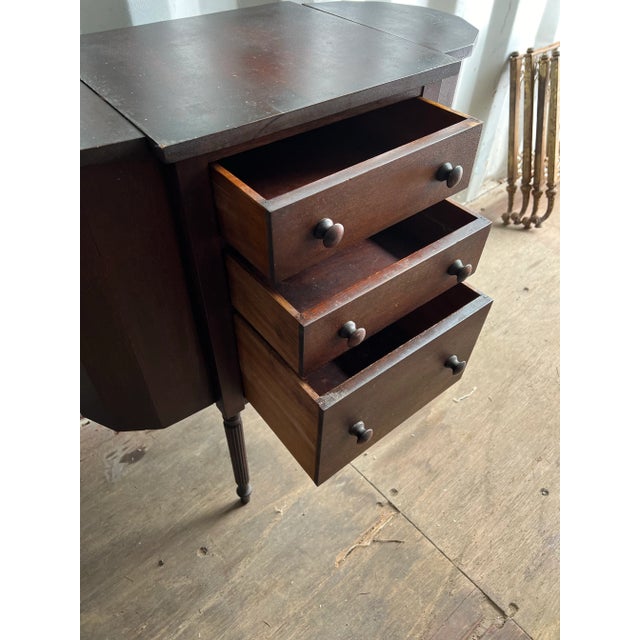 Wood 1920s Martha Washington 3 Drawer Sewing Cabinet For Sale - Image 7 of 9