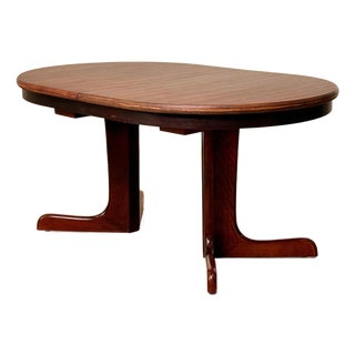 Oval Dining Table in Mahogany, Denmark, 1950s-1960s For Sale