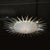 Modernist Brass Fitted Hand-Blown Murano Glass Starburst Spike Form Chandelier For Sale - Image 16 of 17