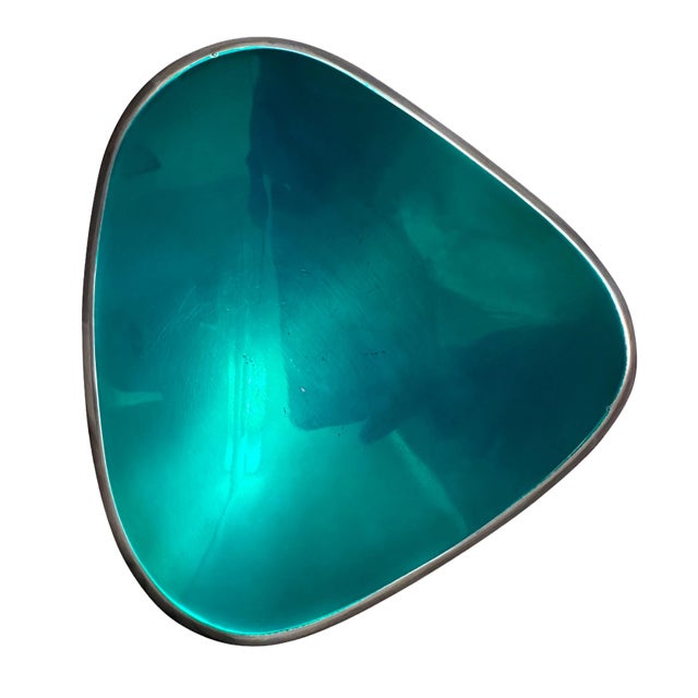1960s Mid-Century Modern Emerald Green Enameled Bowls by Carl F. Christiansen for Reed and Barton For Sale - Image 5 of 12