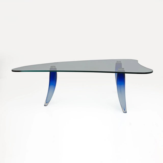 1990s Modern Murano Glass Coffee Table attributed to Seguso for Roche Bobois, 1990s For Sale - Image 5 of 6