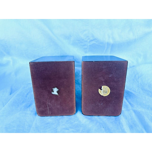 Italian Old World Globe Bookends-a Pair For Sale - Image 4 of 6