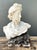 White Vintage Cast Stone Bust of Apollo Belvedere For Sale - Image 8 of 18