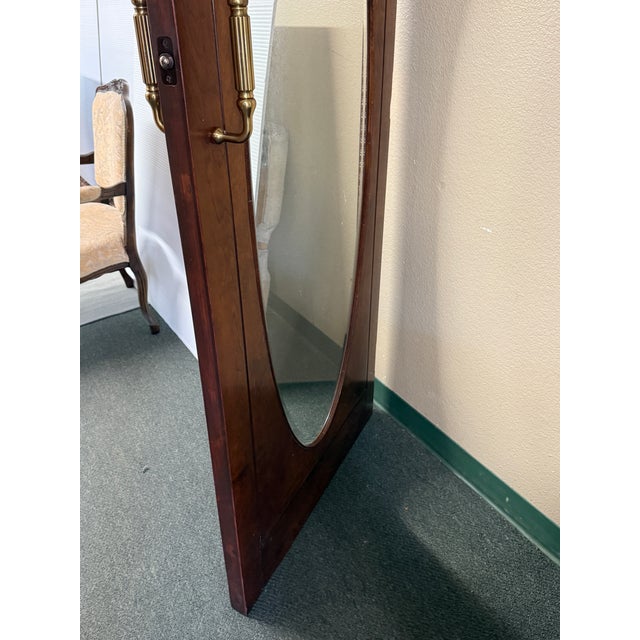 Ornately Carved Wood Door With Beveled Oval Glass For Sale - Image 14 of 16