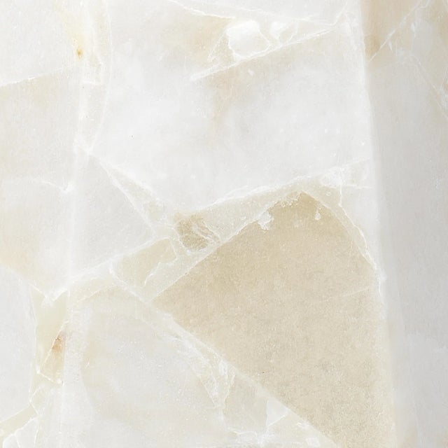 Hollywood Regency Jamie Young Borealis Hexagon Alabaster Table Lamp For Sale - Image 3 of 5