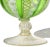 Murano Venetian Style Green White Gold Flecks Italian Art Glass Vintage Footed Double Handles Flower Vase For Sale In Orlando - Image 6 of 6