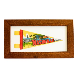 Tennessee Nashville Framed Vintage Pennant For Sale