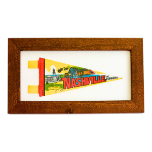 Tennessee Nashville Framed Vintage Pennant