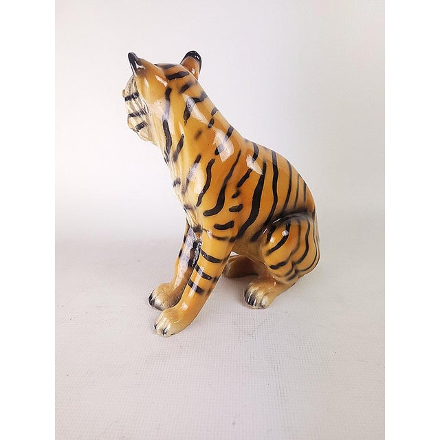 Ceramic Tiger Figurine, 1970s For Sale - Image 9 of 11
