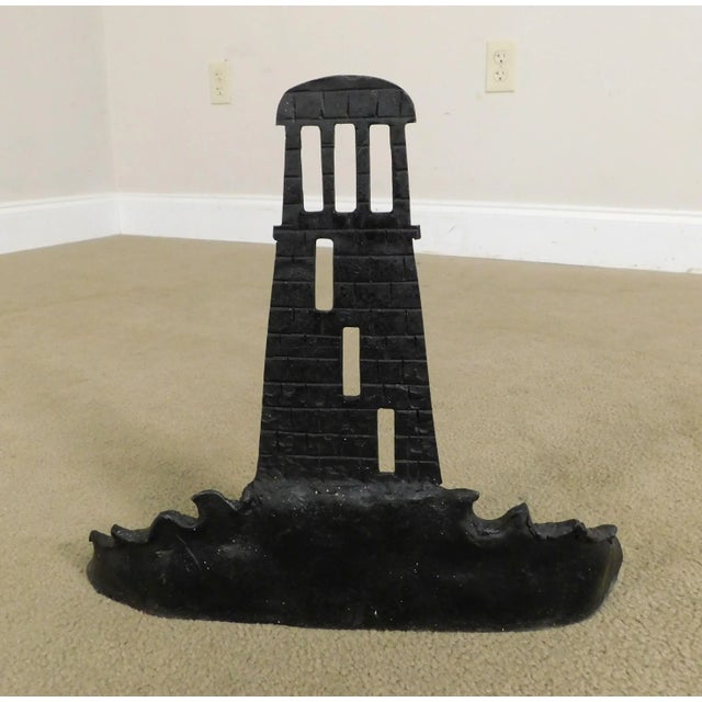 Vintage Ornamental Iron Light House For Sale In Philadelphia - Image 6 of 13