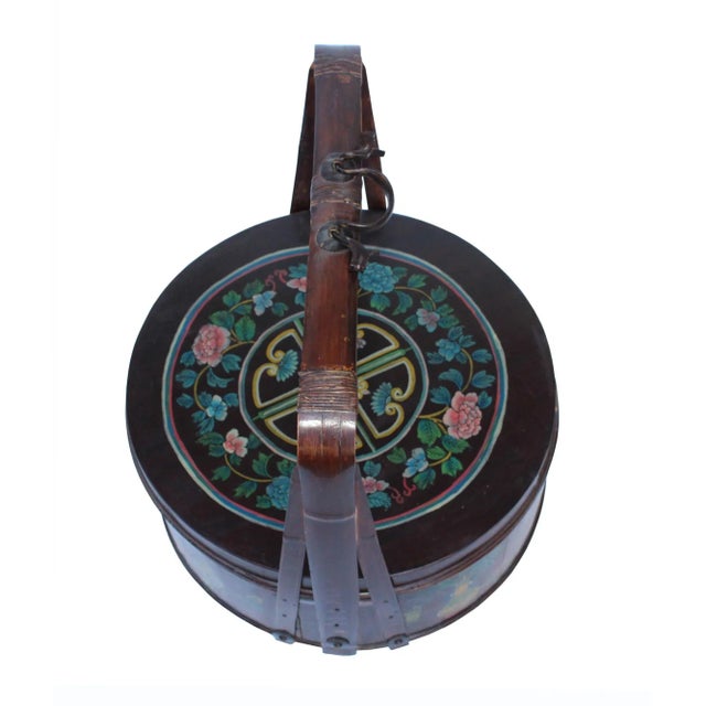 Chinese Handmade Gold Ingot Shape Floral Pattern Bamboo Strip Dim Sum Basket For Sale - Image 4 of 11