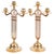 Vintage Three-Armed Candlesticks in Brass, 1920s, Set of 2 For Sale - Image 10 of 10