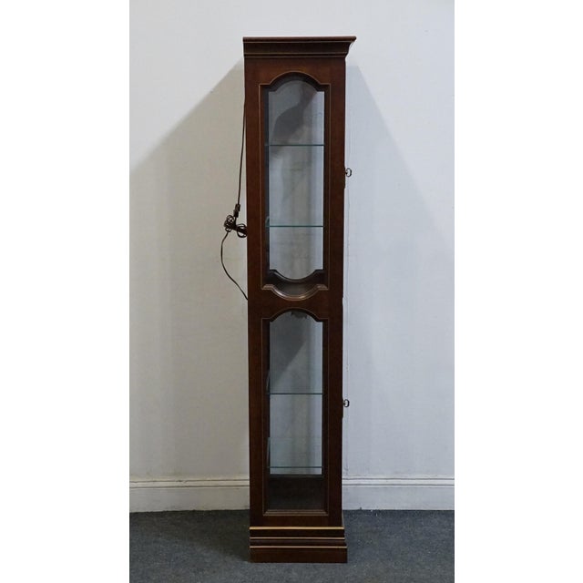 Jasper Cabinet Traditional Style 16" Petite Lighted Display Curio Cabinet 337-1-N - Olde Fruitwood Finish For Sale - Image 9 of 12
