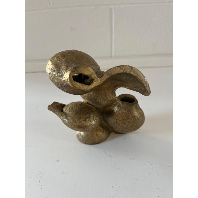Wonderful Vintage Studio Crafted Abstract Form Brass Sculpture. This small but heavy sculpture is unsigned but clearly the...