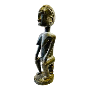 1950s Dogon Carved Wood Fertility Female African Tribal Art Statue Figurine