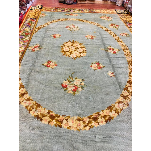 1900 Size European Franch Design Savonnerie Rug. For Sale - Image 4 of 11