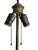 Mid 20th Century Pair Vintage Mid-Century Modern Pewter Candlestick Lamps With Chinoiserie Bases For Sale - Image 5 of 18