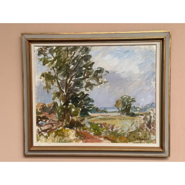 Sigurd Hagegård, Landscape, 1960s, Oil on Canvas, Framed For Sale - Image 9 of 12