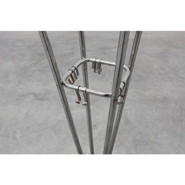 Mid-Century Modern Chrome Coat Rack from Tubax, Belgium, 1950s For Sale - Image 4 of 12
