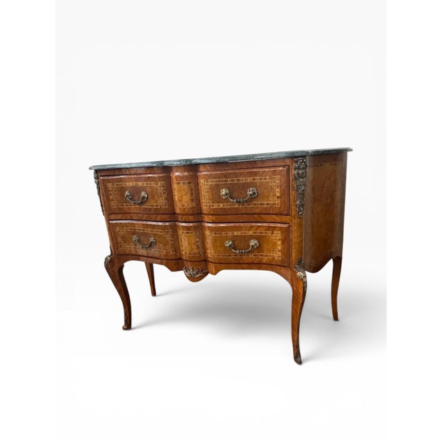 French Mid 19th Century Chest of Drawers With Marble Top For Sale - Image 3 of 15