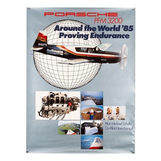 Porsche PFM 3200 Around the World 1985 Original Porsche Poster For Sale