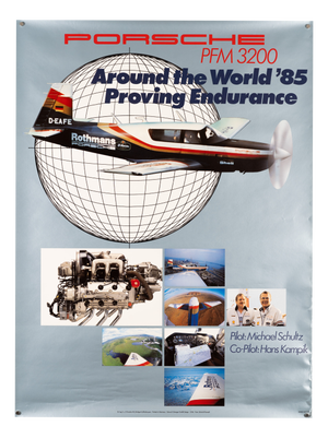 Porsche PFM 3200 Around the World 1985 Original Porsche Poster