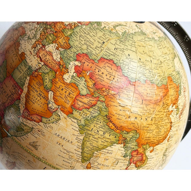 Late 20th Century Vintage George F. Cram Classic Traditional Style Desk Globe For Sale - Image 5 of 6