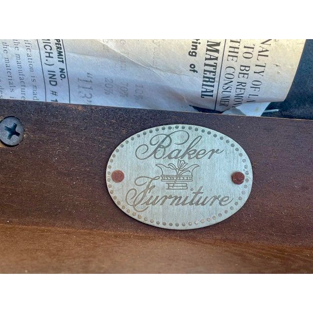 Mid 20th Century Michael Taylor for Baker Asian Inspired Horseshoe Back Single Chair For Sale - Image 12 of 12