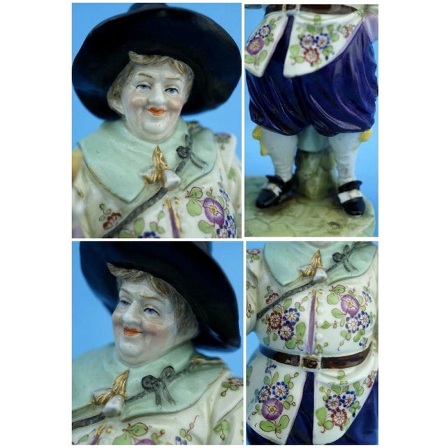 19th Century Porcelain Jester in the Pillory and King from Imperial Manufactory Vienna, Austria For Sale - Image 15 of 18