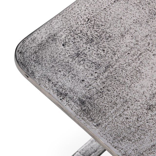 2020s Modern Nickel Portal End Table For Sale - Image 5 of 7