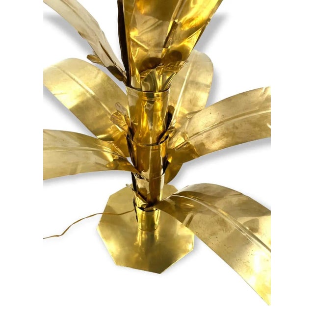 Metal Palm Tree Brass Floor/Table Lamp, Bottega Gadda Italy, 1960 For Sale - Image 7 of 13