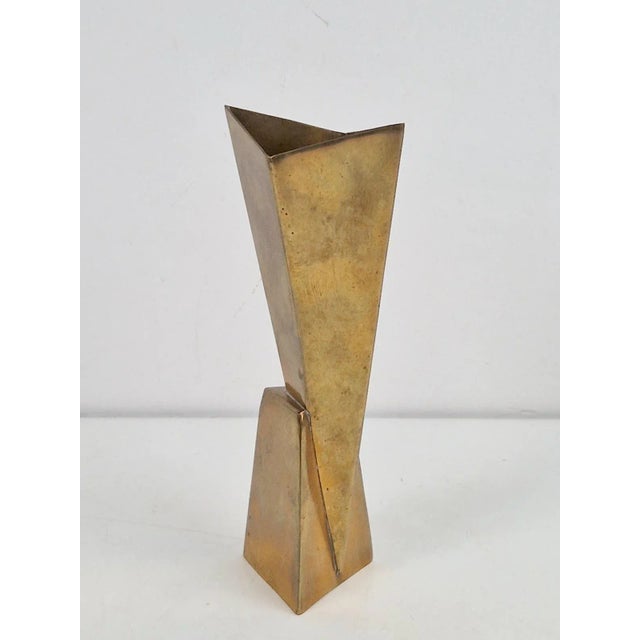 Art Deco Cubist Brass Vase from WMF, 1930s For Sale - Image 4 of 14