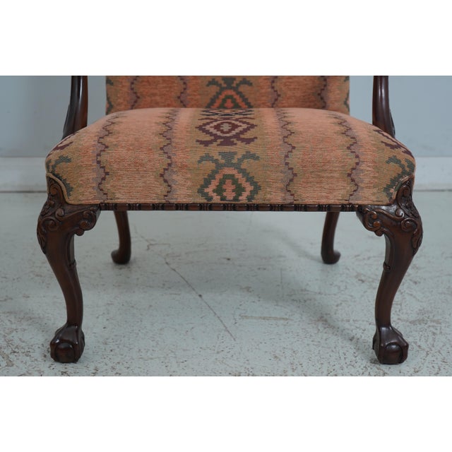 Southwood Carved Mahogany Chippendale Style Library Chair For Sale In Philadelphia - Image 6 of 12