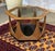 Octagonal teak side table with glass top, dating from the 1970s - H=42cm W=63cm D=63cm