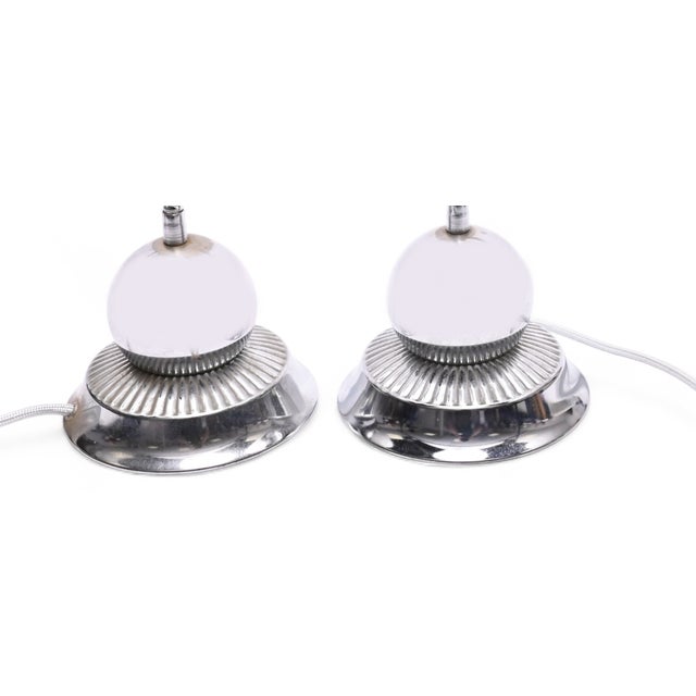 Mid-Century Modern American Chromium Eyeball Desk Lamps, 1960s, Set of 2 For Sale - Image 3 of 4