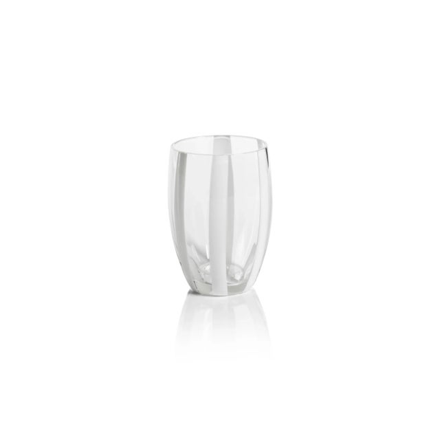 Transitional Pesaro Stripe Glasses - Clear, Set of 4 For Sale - Image 3 of 4