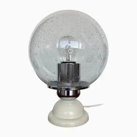 Mid-Century Glass Table Lamps, 1980s, Set of 2 For Sale - Image 8 of 8