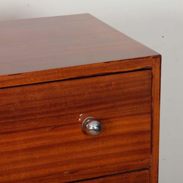 Large Art Deco Mahogany Chest of Drawers, 1940s For Sale - Image 4 of 8